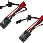 Hobbypower Rc 10a Brushed ESC Motor Speed Controller 1/16 18 24 Car Boat Tank W/o Brake(Pack of 2 Pcs)  Toys & Games